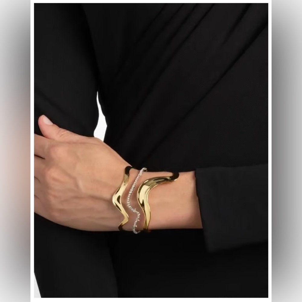 ALEXIS BITTAR Orbit Wavy Cuff Bracelet - Picture 2 of 3